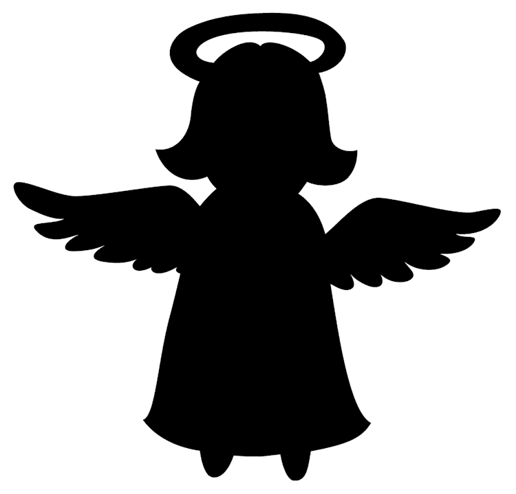 Christmas Angel Silhouette