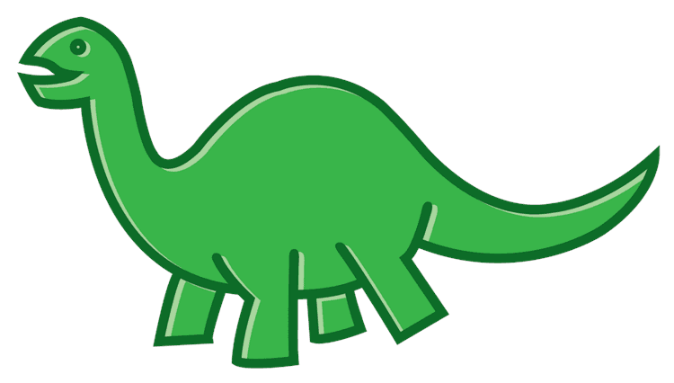Simple Green Brontosaurus Dinosaur