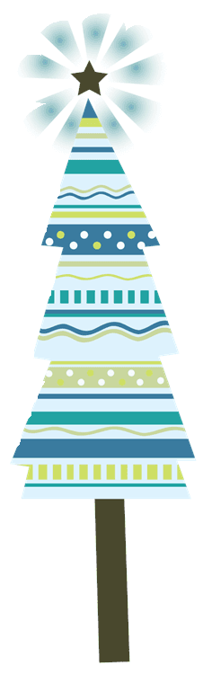 Light Patterned Christmas Tree